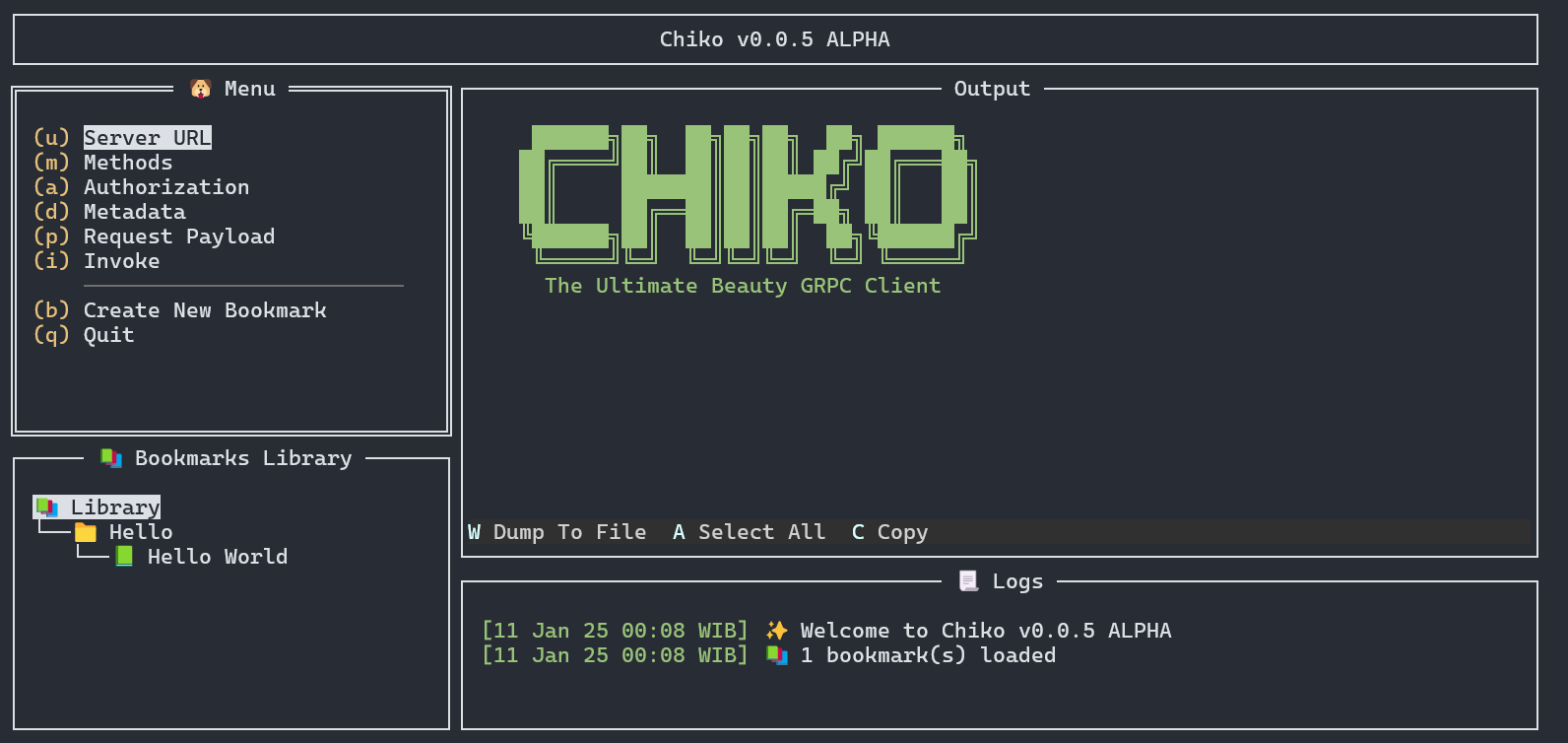 Main Chiko interface