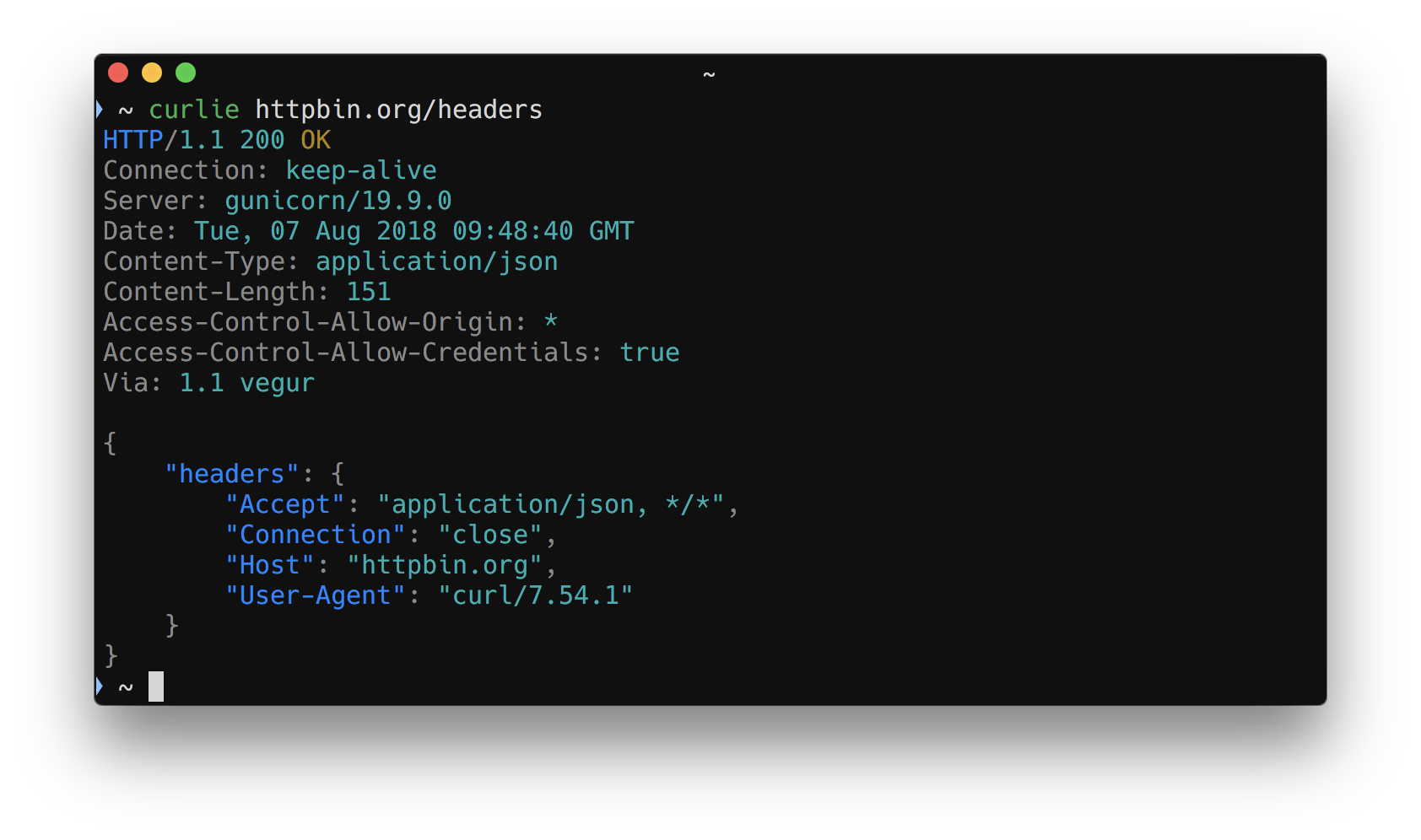Simple GET request example
