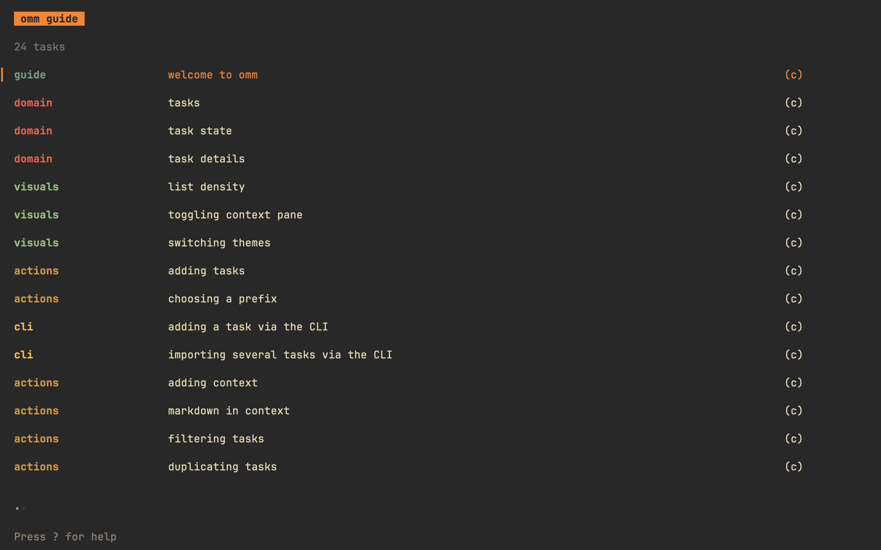 Compact mode interface