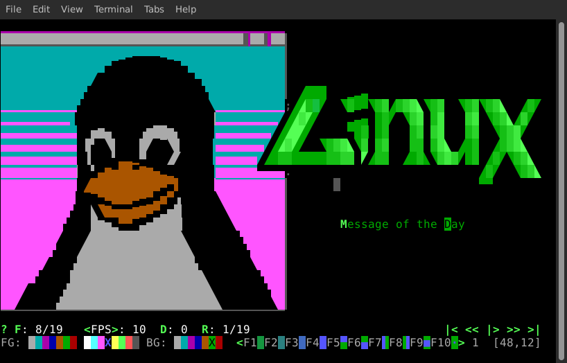 Unicode and ANSI art display