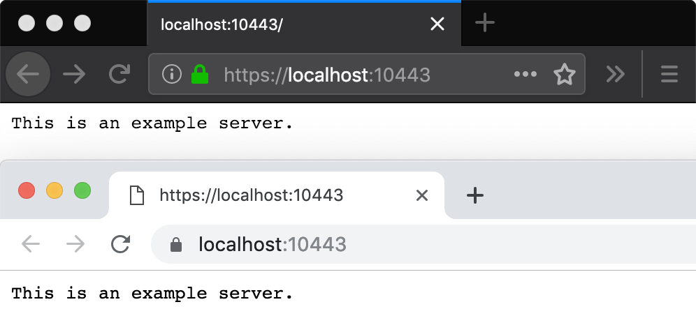 Chrome and Firefox showing trusted certificates