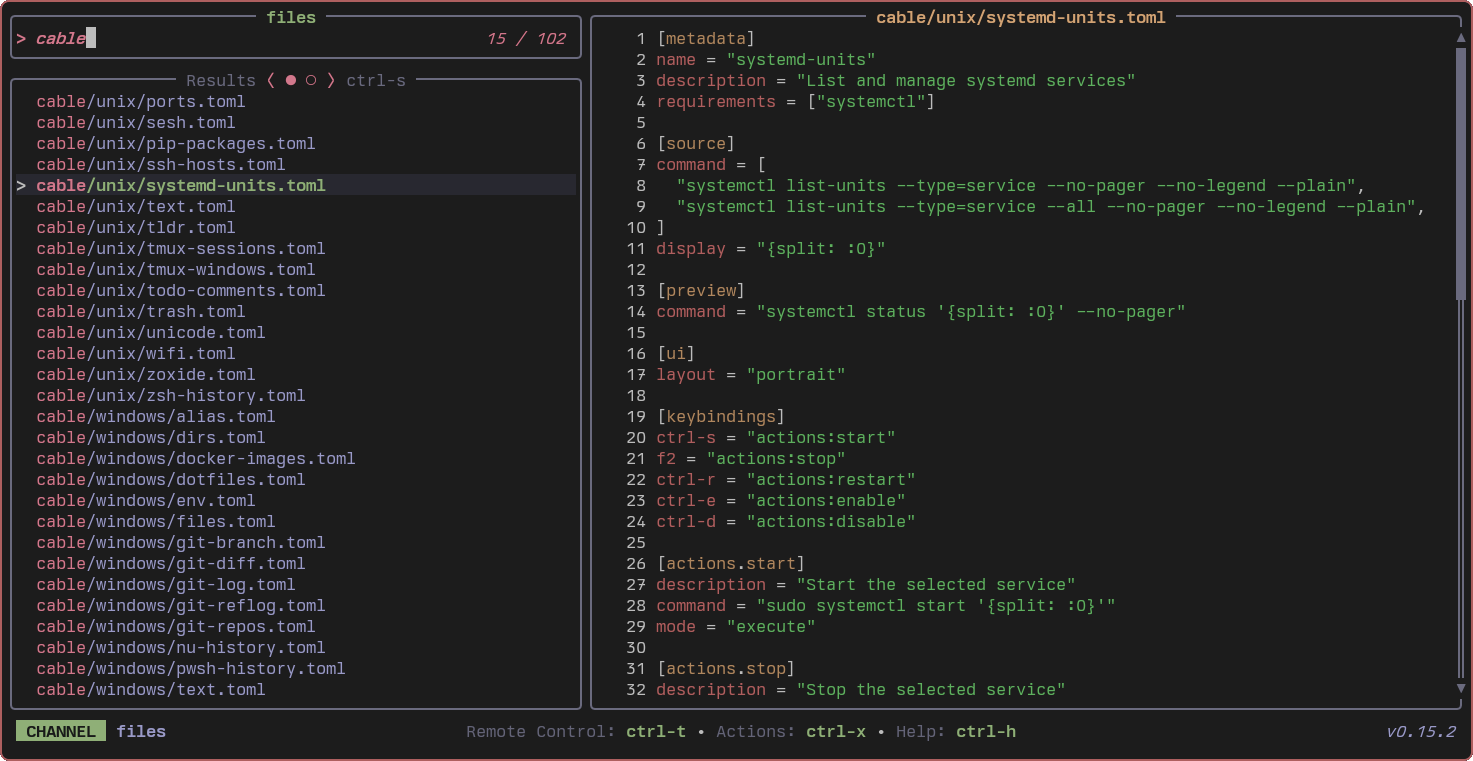 Television fuzzy finder interface