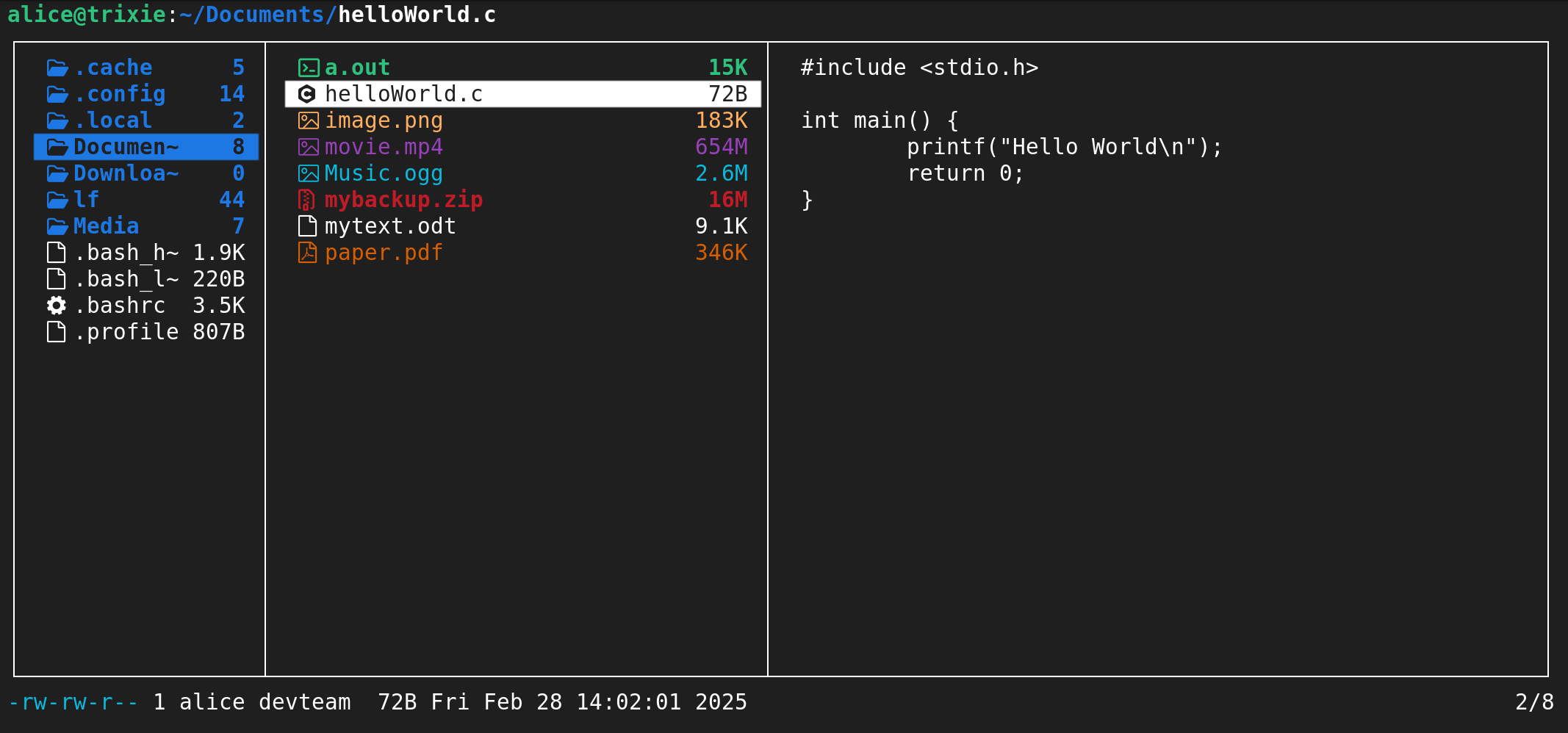 lf interface with icons and borders