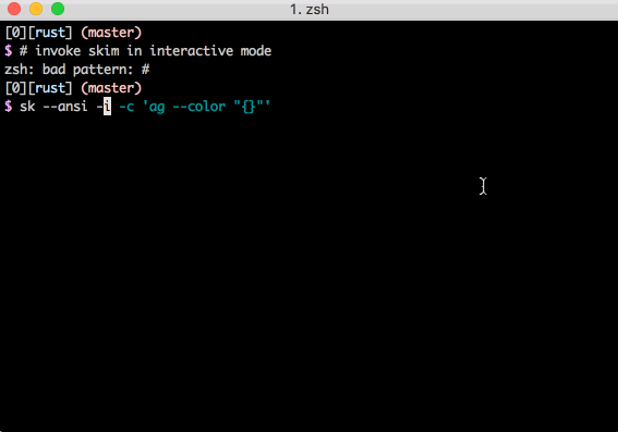 Interactive mode demo