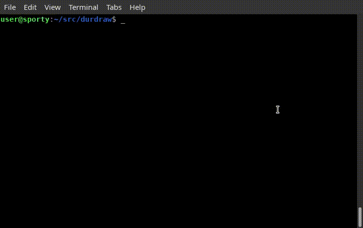 Durdraw editor interface screenshot