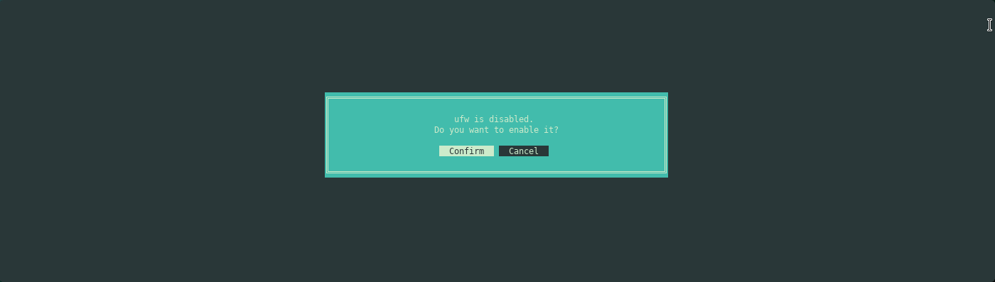 tufw terminal interface demonstration