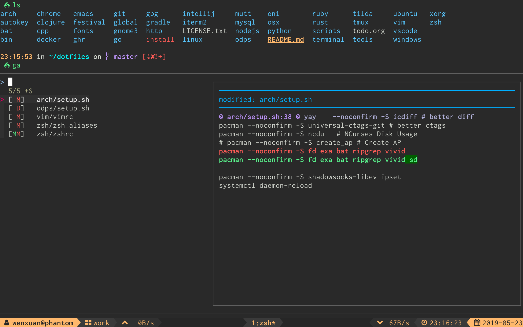 Interactive git add selector